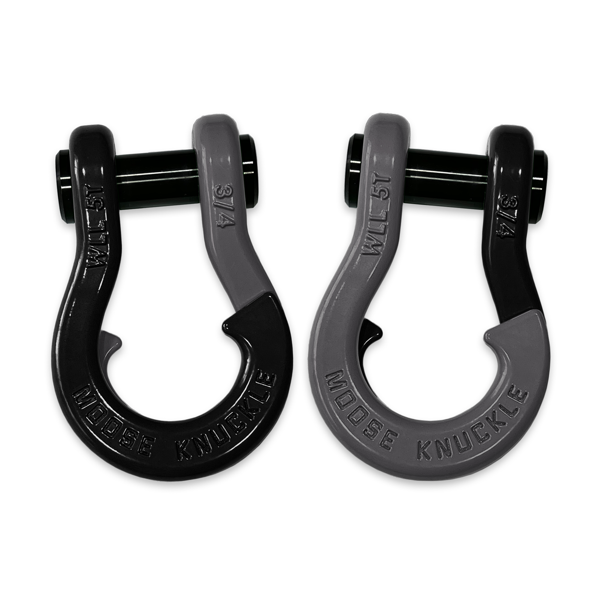 Moose Knuckle's Jowl Recovery Split Shackle 3/4 in Black Hole and Gun Gray Combo