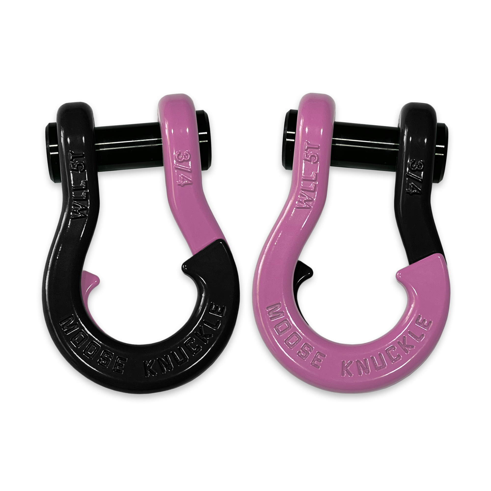 Moose Knuckle's Jowl Recovery Split Shackle 3/4 in Black Hole and Pretty Pink Combo