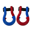 Jowl Recovery Split Shackle 3/4 in Blue Balls and Flame Red Combo