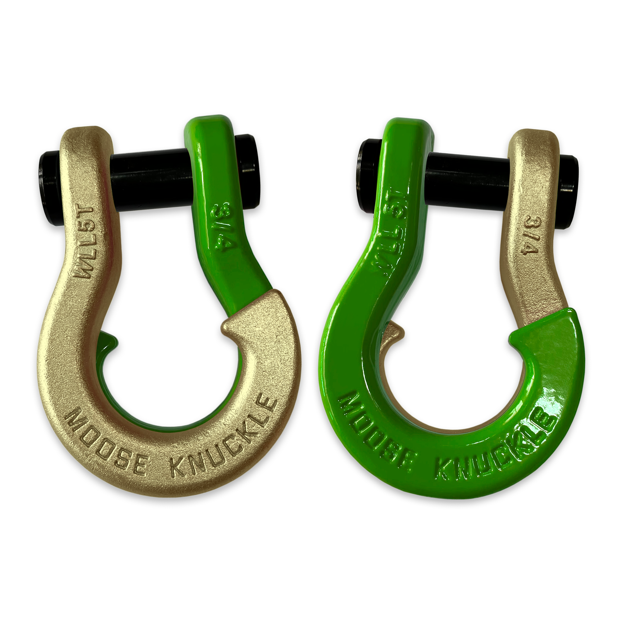 Jowl Best Recovery Shackle (Brass Knuckle and Sublime Green Combo)