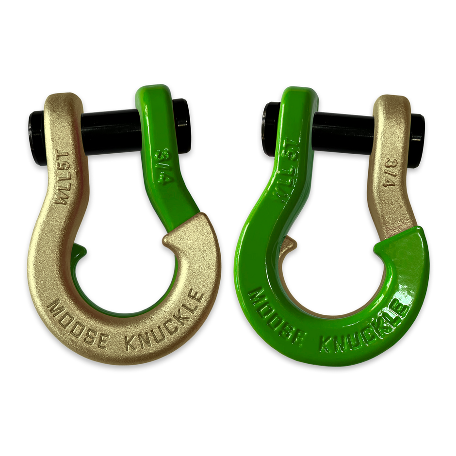 Jowl Best Recovery Shackle (Brass Knuckle and Sublime Green Combo)