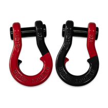 Moose Knuckle's Jowl Recovery Split Shackle 3/4 in Flame Red and Black Hole Combo