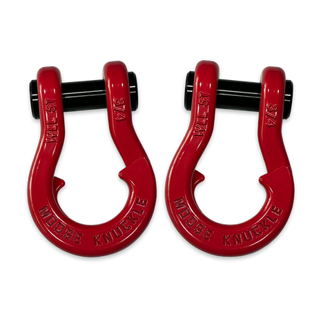 Moose Knuckle's Jowl Recovery Split Shackle 3/4 in Flame Red and Flame Red Combo
