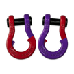 Moose Knuckle's Jowl Recovery Split Shackle 3/4 in Flame Red and Grape Escape Combo