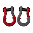 Moose Knuckle's Jowl Recovery Split Shackle 3/4 in Flame Red and Gun Gray Combo
