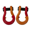 Moose Knuckle's Jowl Recovery Split Shackle 3/4 in Flame Red and Obscene Orange Combo