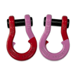 Moose Knuckle's Jowl Recovery Split Shackle 3/4 in Flame Red and Pretty Pink Combo