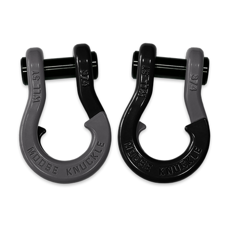 Moose Knuckle's Jowl Recovery Split Shackle 3/4 in Gun Gray and Black Hole Combo