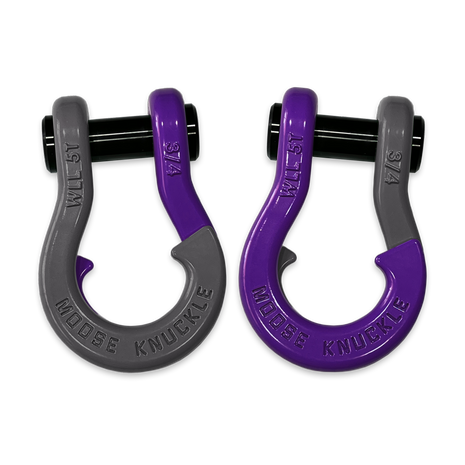 Moose Knuckle's Jowl Recovery Split Shackle 3/4 in Gun Gray and Grape Escape Combo