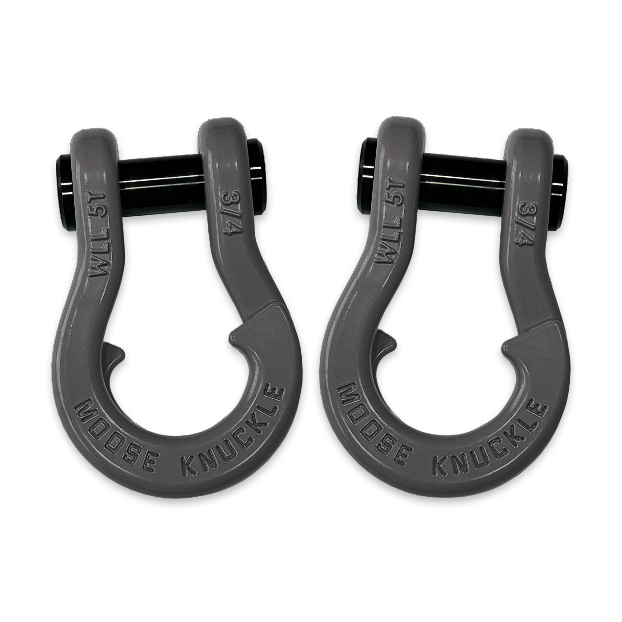 Moose Knuckle's Jowl Recovery Split Shackle 3/4 in Gun Gray and Gun Gray Combo