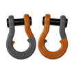 Moose Knuckle's Jowl Recovery Split Shackle 3/4 in Gun Gray and Obscene Orange Combo