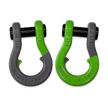 Moose Knuckle's Jowl Recovery Split Shackle 3/4 in Gun Gray and Sublime Green Combo