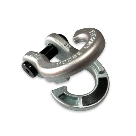 Jowl Galvanized Recovery Shackle (Nice Gal) Open Angle