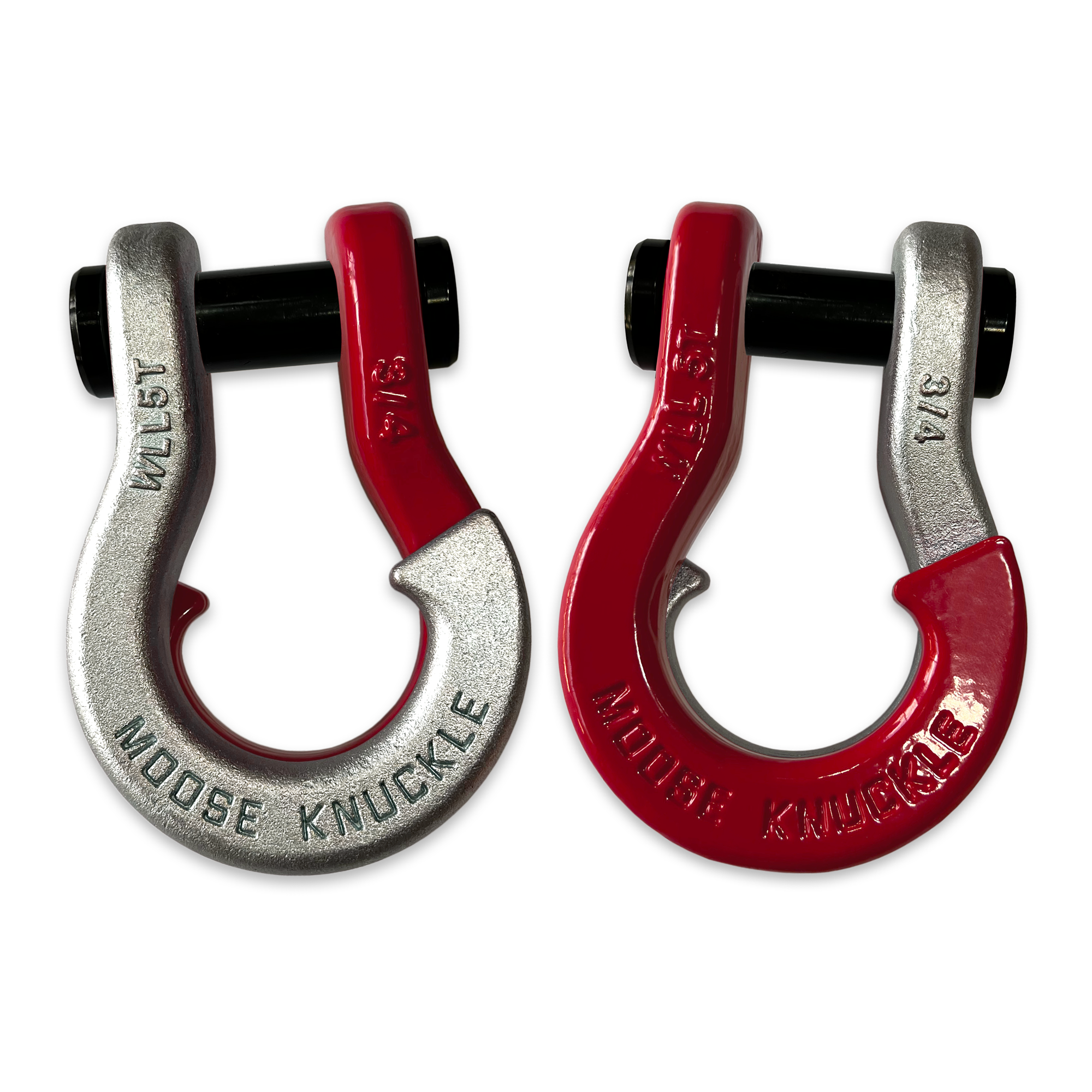 Jowl Galvanized Recovery Shackle (Nice Gal and Flame Red Combo)