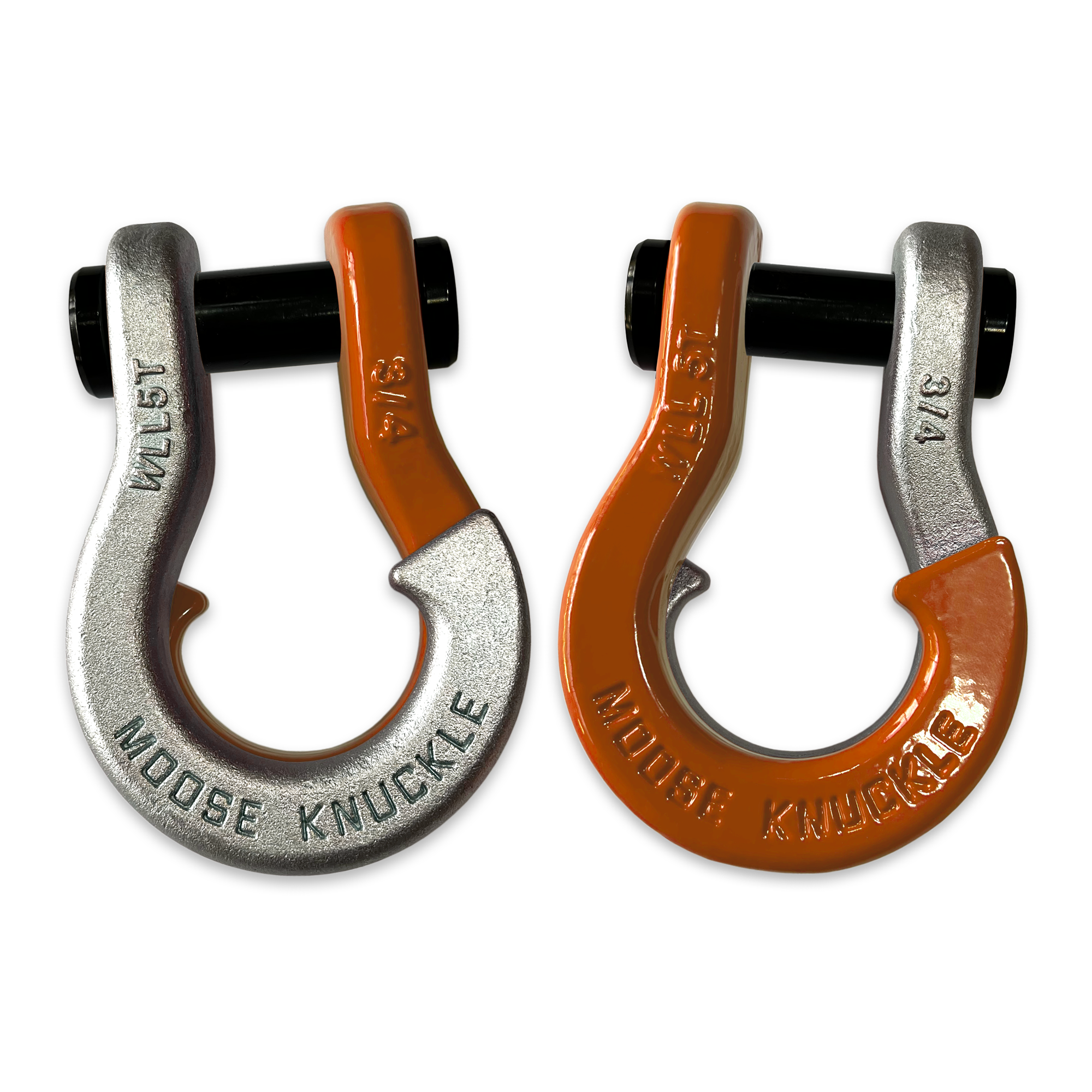 Jowl Galvanized Recovery Shackle (Nice Gal and Obscene Orange Combo)