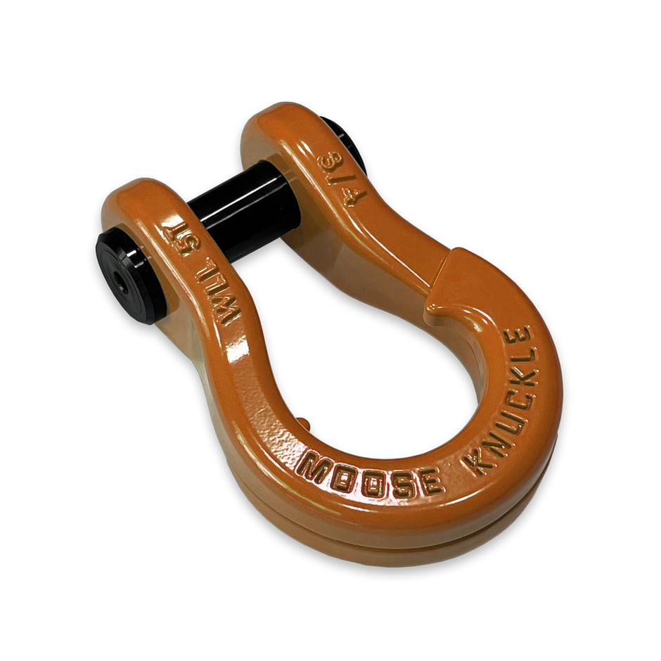 Jowl Recovery Split Shackle in Obscene Orange (Left Angle Shot)