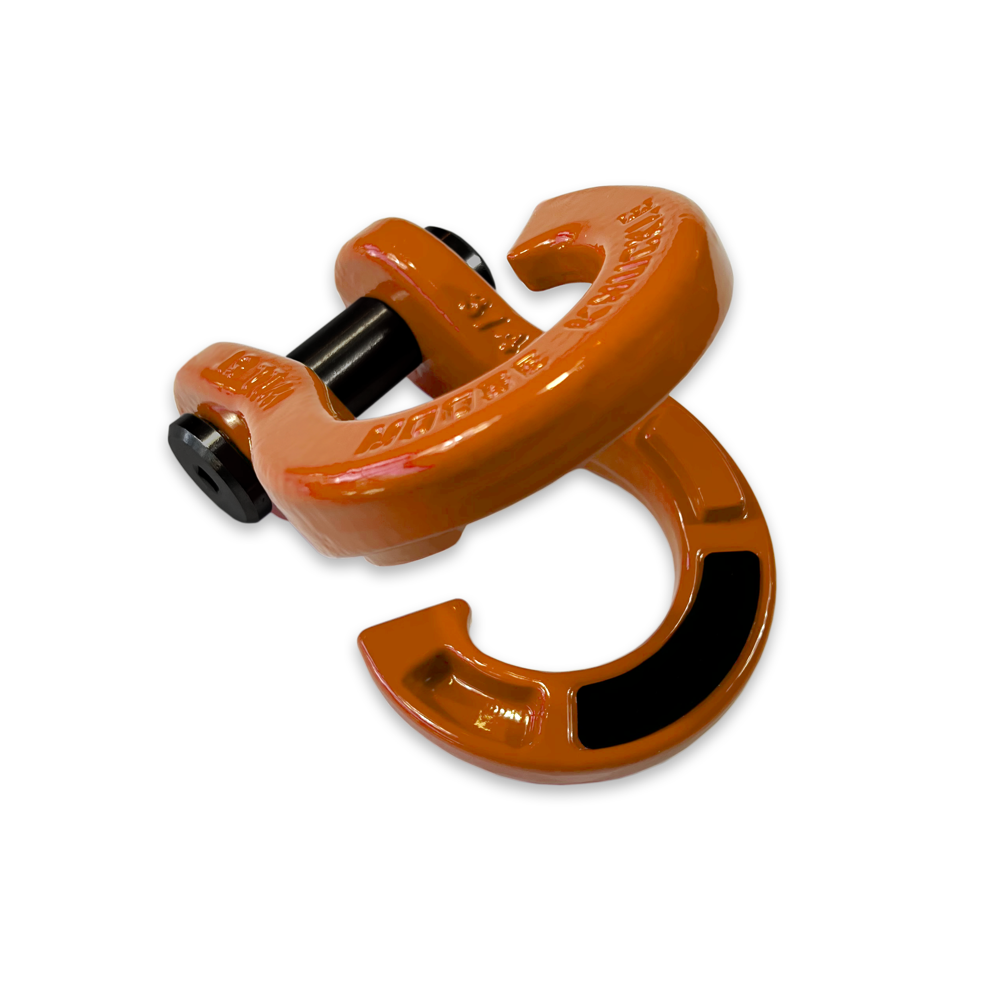 Jowl Recovery Split Shackle in Obscene Orange (Left Angle Open)