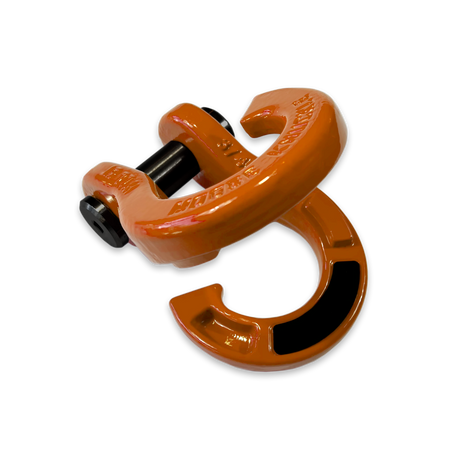 Jowl Recovery Split Shackle in Obscene Orange (Left Angle Open)