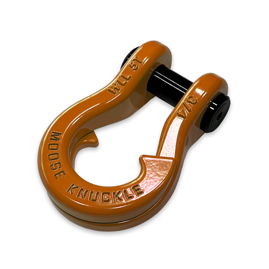Jowl Recovery Split Shackle in Obscene Orange (Right Angle Shot)