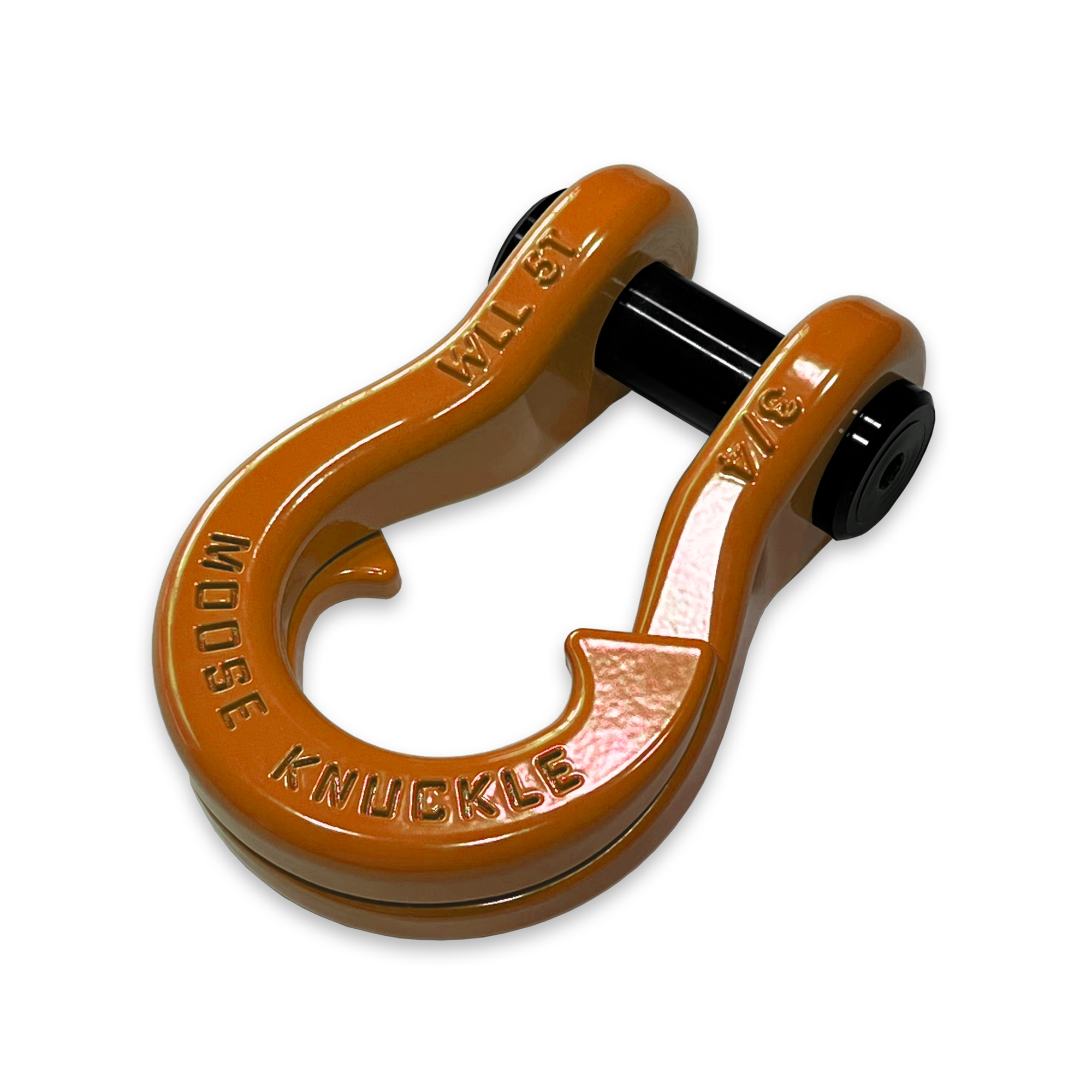 Jowl Recovery Split Shackle in Obscene Orange (Right Angle Shot)