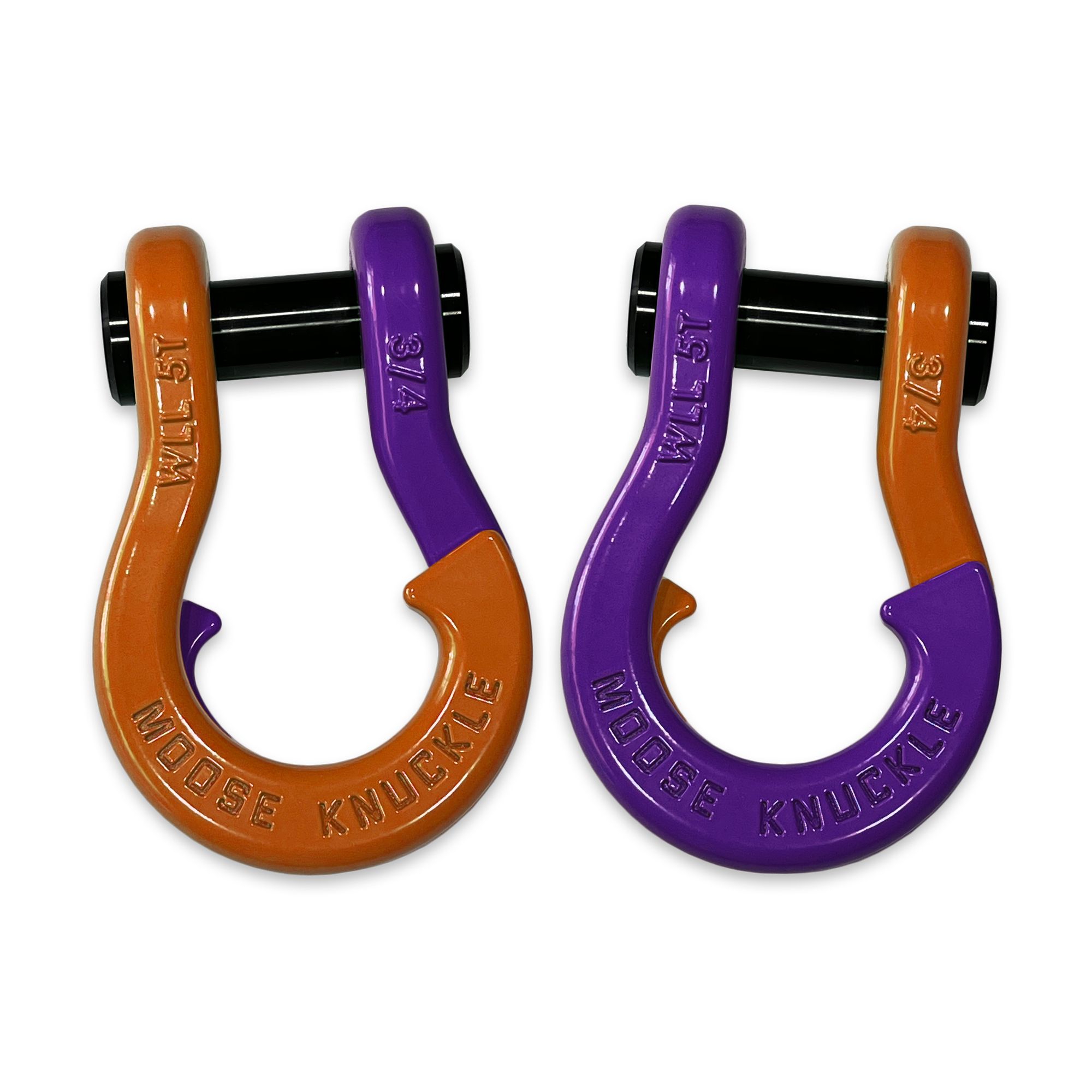 Jowl Recovery Split Shackle in Obscene Orange and Grape Escape Combo