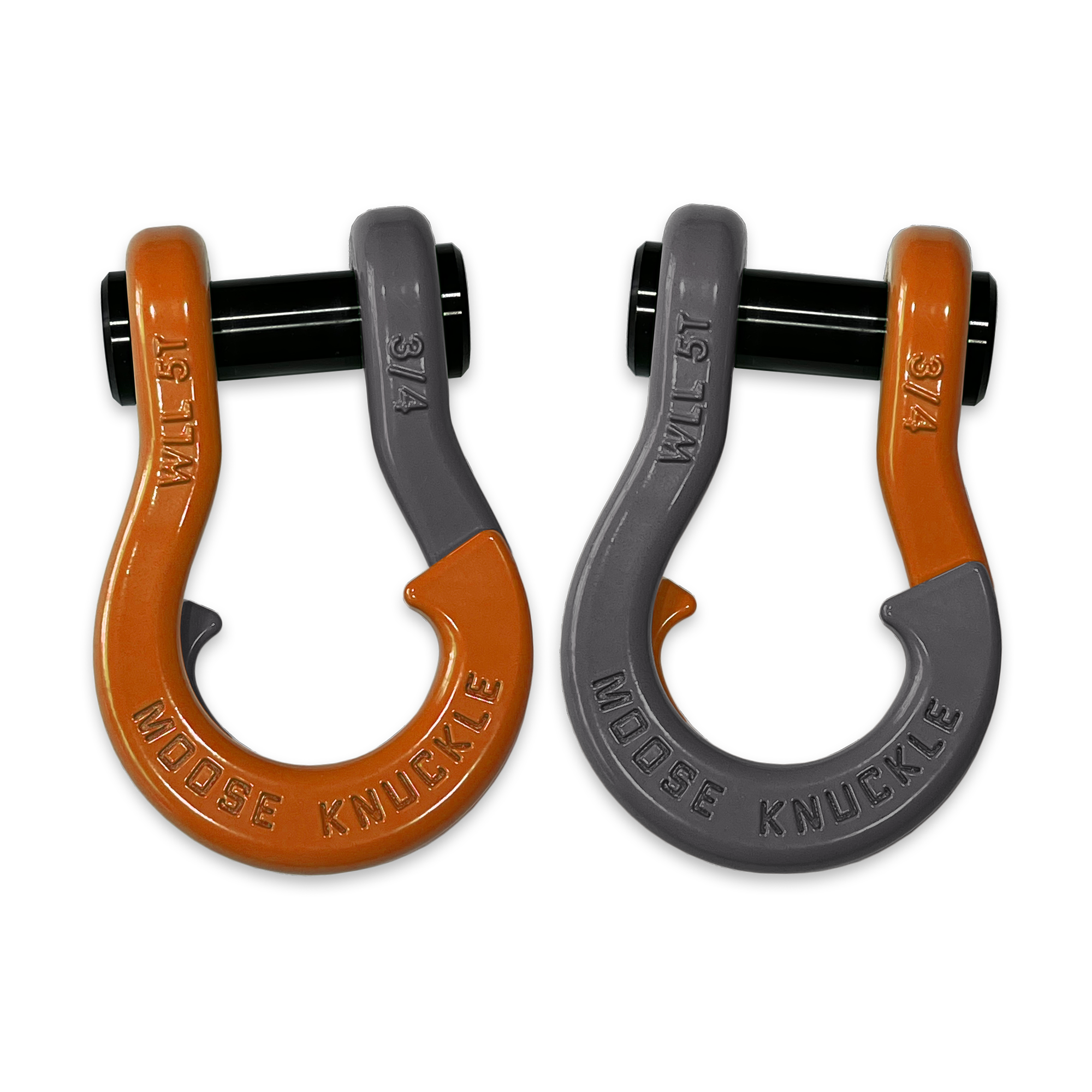 Jowl Recovery Split Shackle in Obscene Orange and Gun Gray Combo