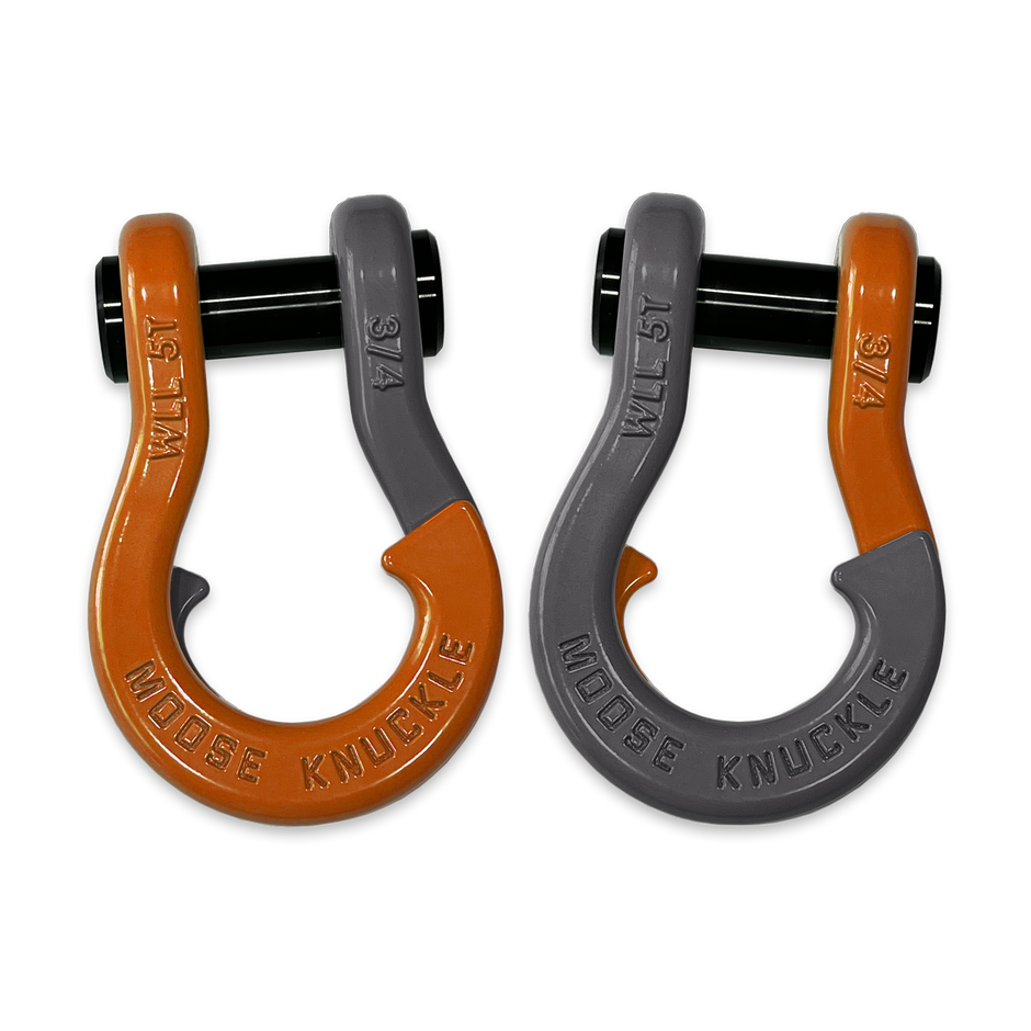 Jowl Recovery Split Shackle in Obscene Orange and Gun Gray Combo