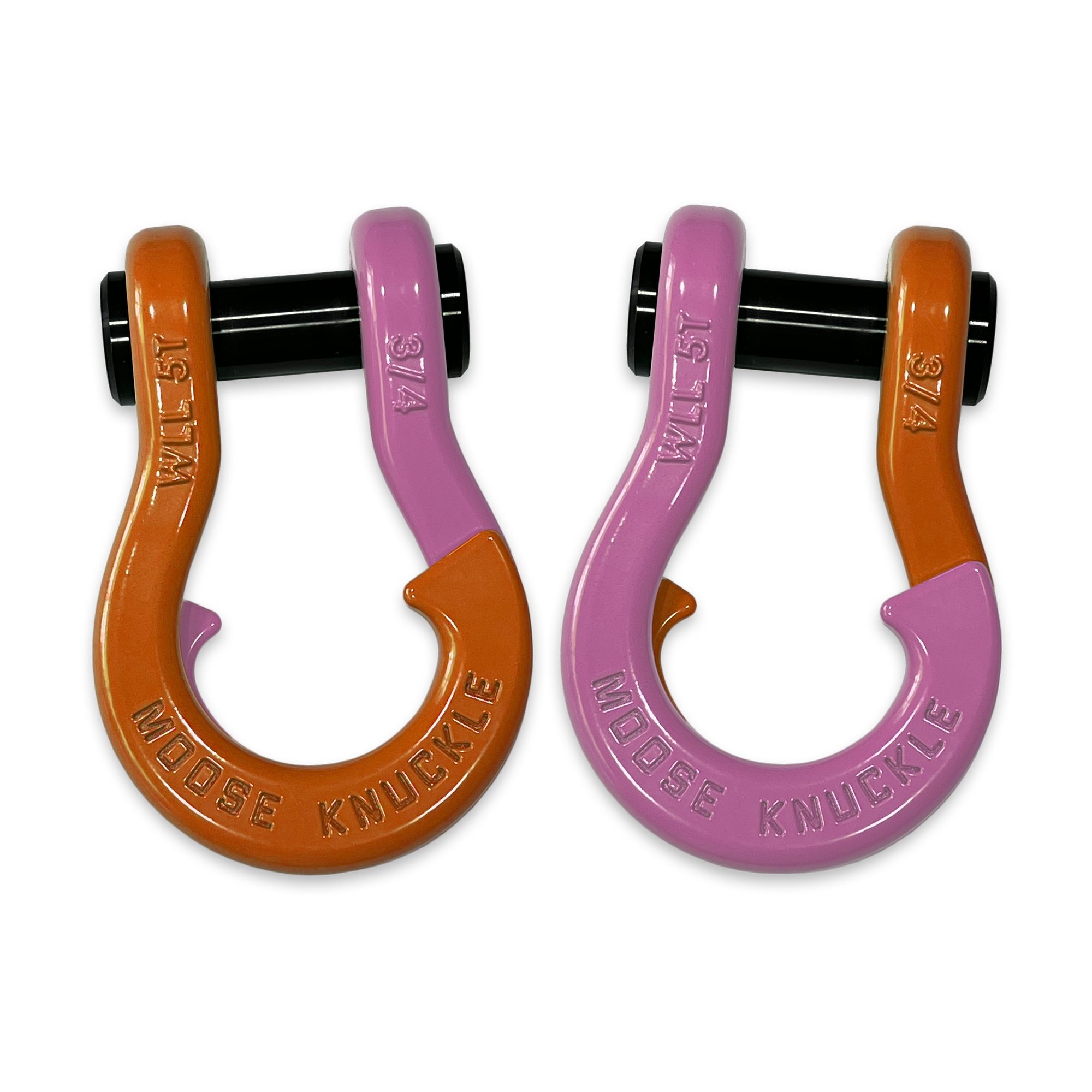 Jowl Recovery Split Shackle in Obscene Orange and Pretty Pink Combo