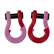 Jowl D-Ring Tow Recovery Shackle (Pretty Pink and Flame Red Combo)