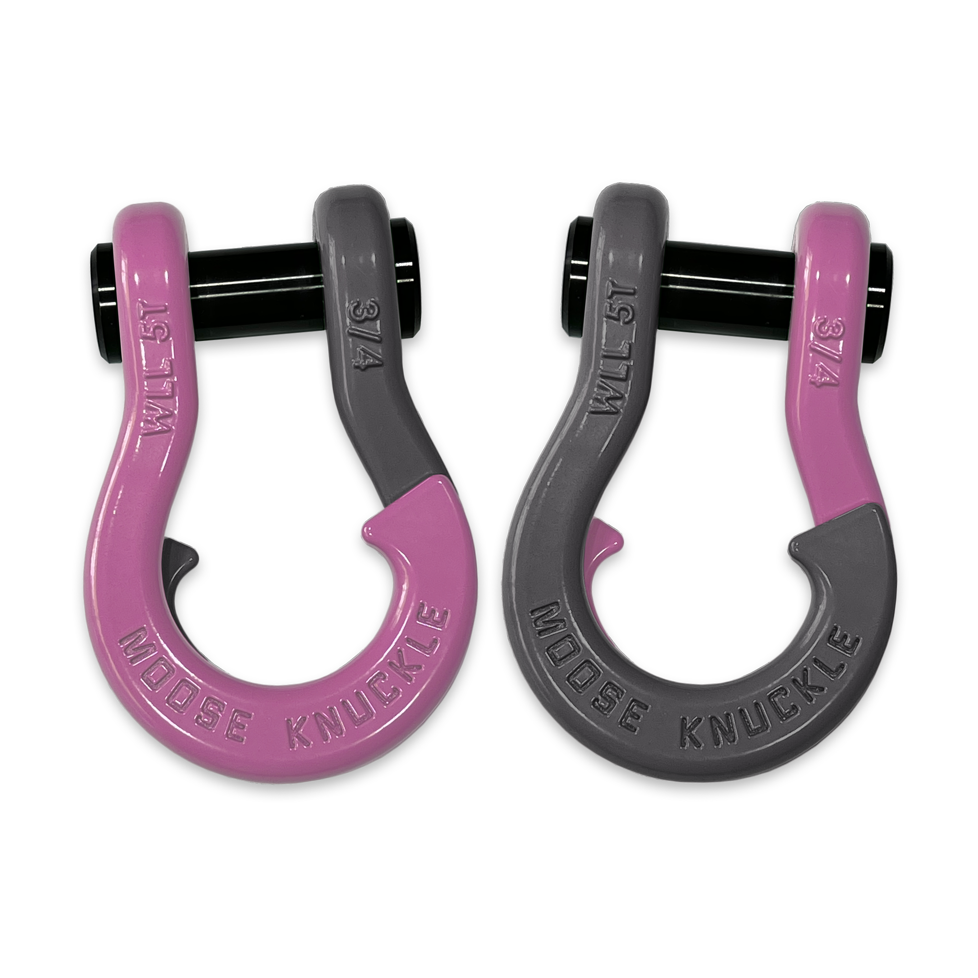 Jowl D-Ring Tow Recovery Shackle (Pretty Pink and Gun Gray Combo)