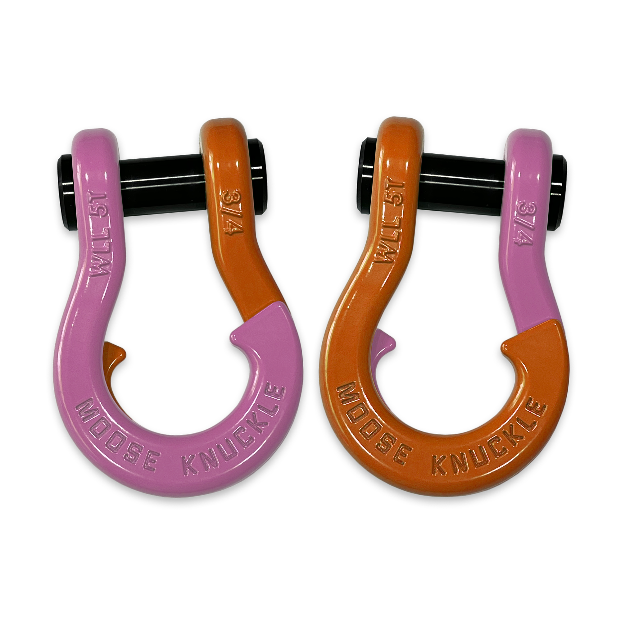 Jowl D-Ring Tow Recovery Shackle (Pretty Pink and Obscene Orange Combo)