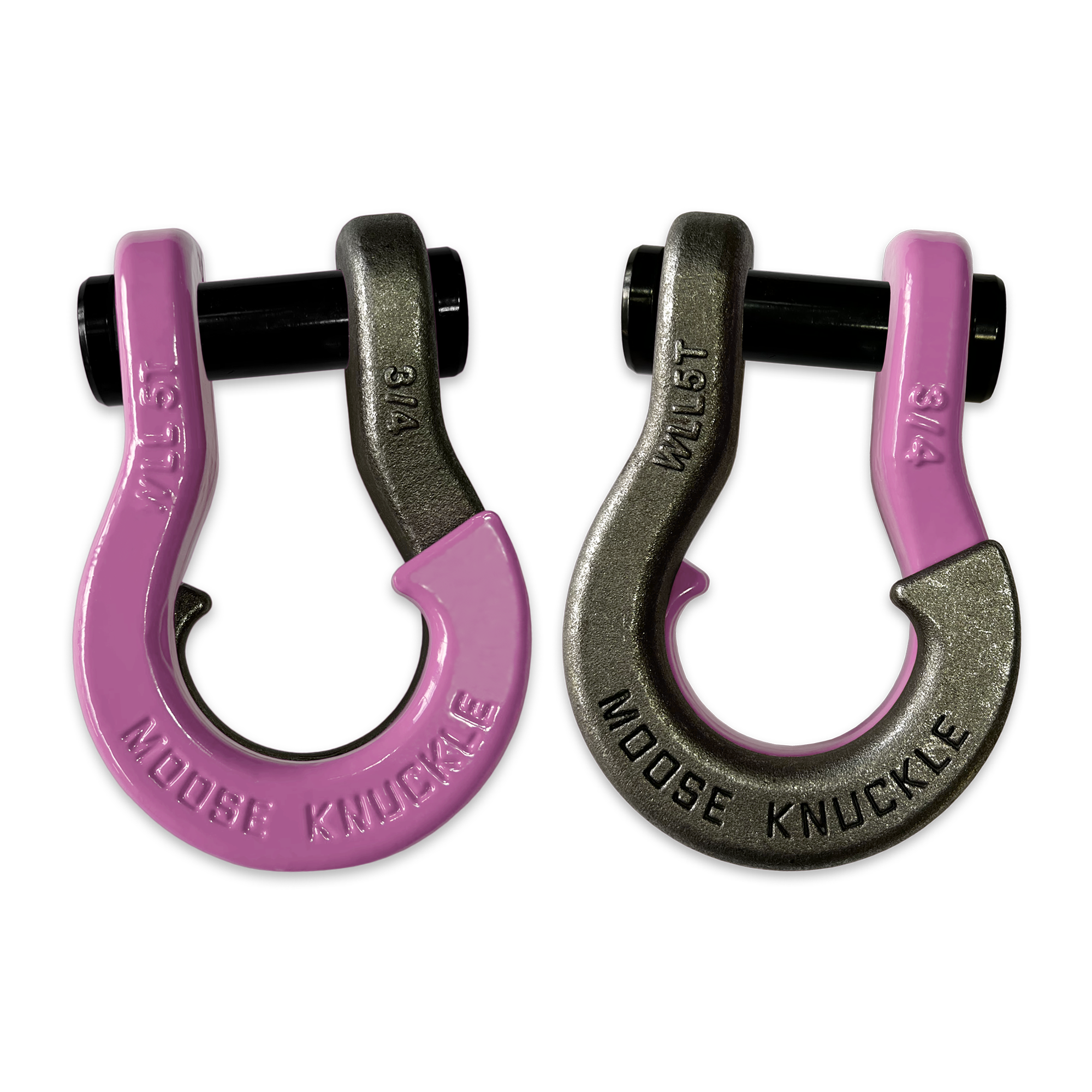 Jowl D-Ring Tow Recovery Shackle (Pretty Pink and Raw Dog Combo)