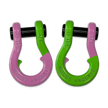 Jowl D-Ring Tow Recovery Shackle (Pretty Pink and Sublime Green Combo)