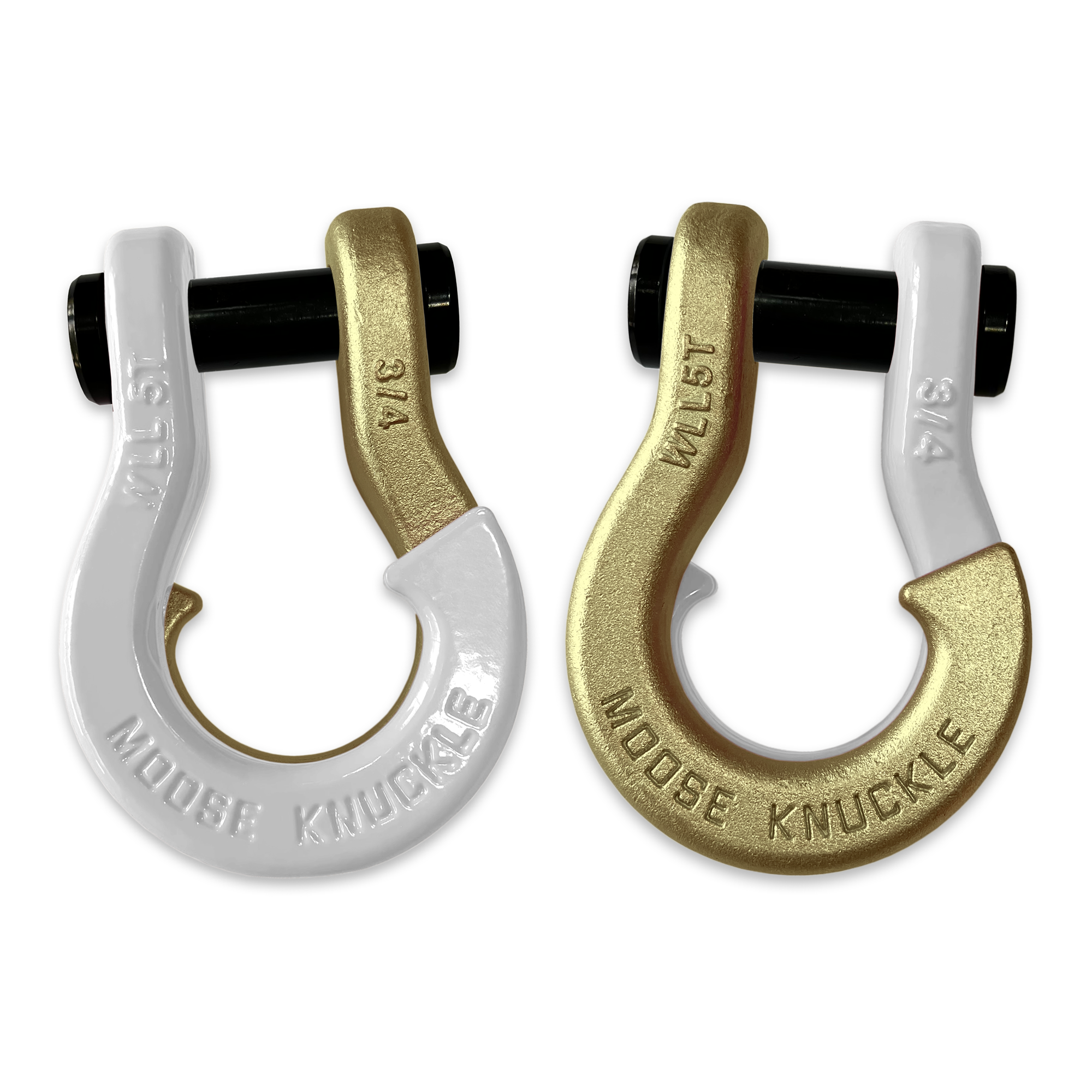 Jowl Recovery Split Shackle 3/4 (Pure White and Brass Knuckle Combo)