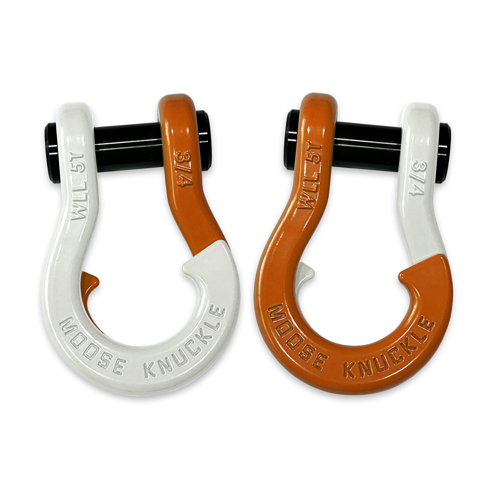 Jowl Recovery Split Shackle 3/4 (Pure White and Obscene Orange)