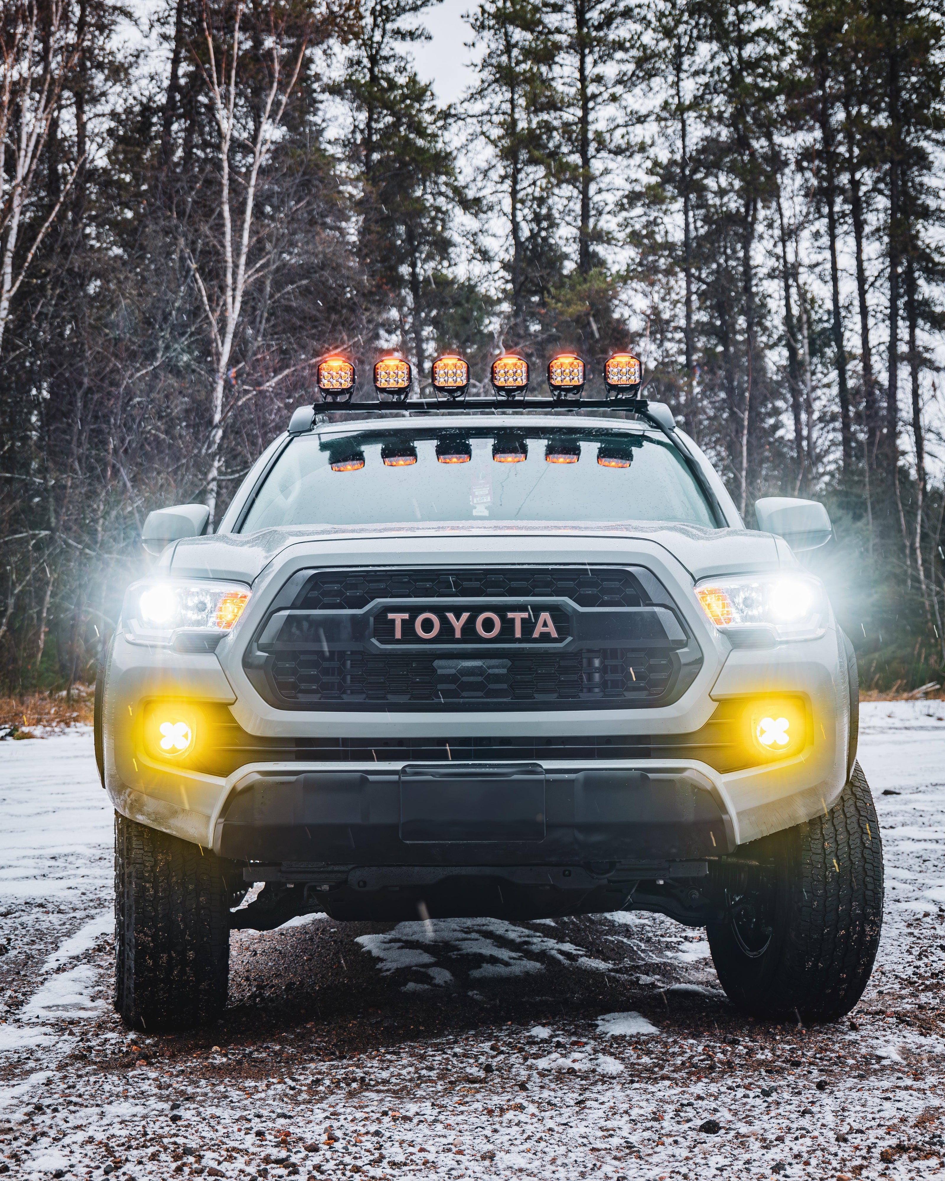 V-MAX Series | 4 Inch 92W 8960LM Combo Beam Side Shooter LED Round Pod Lights with Amber DRL