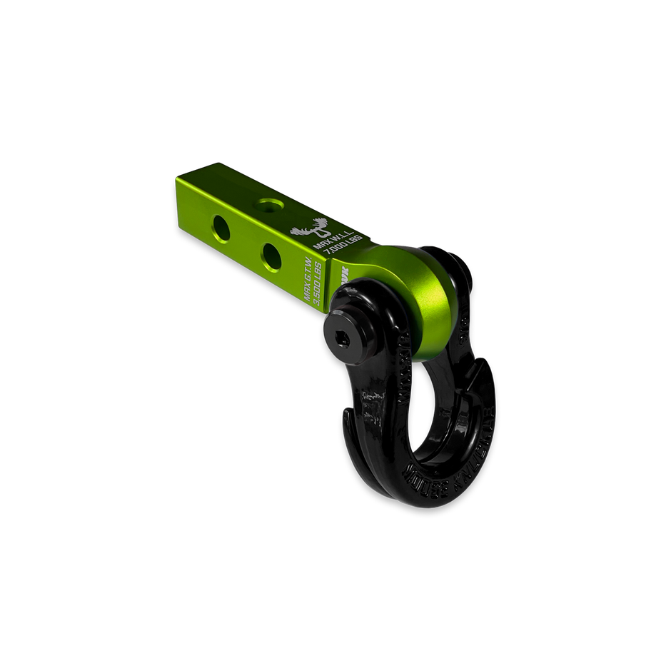 Jowl 5/8 Split Shackle & 1.25 Receiver (Bean Green and Black Hole)