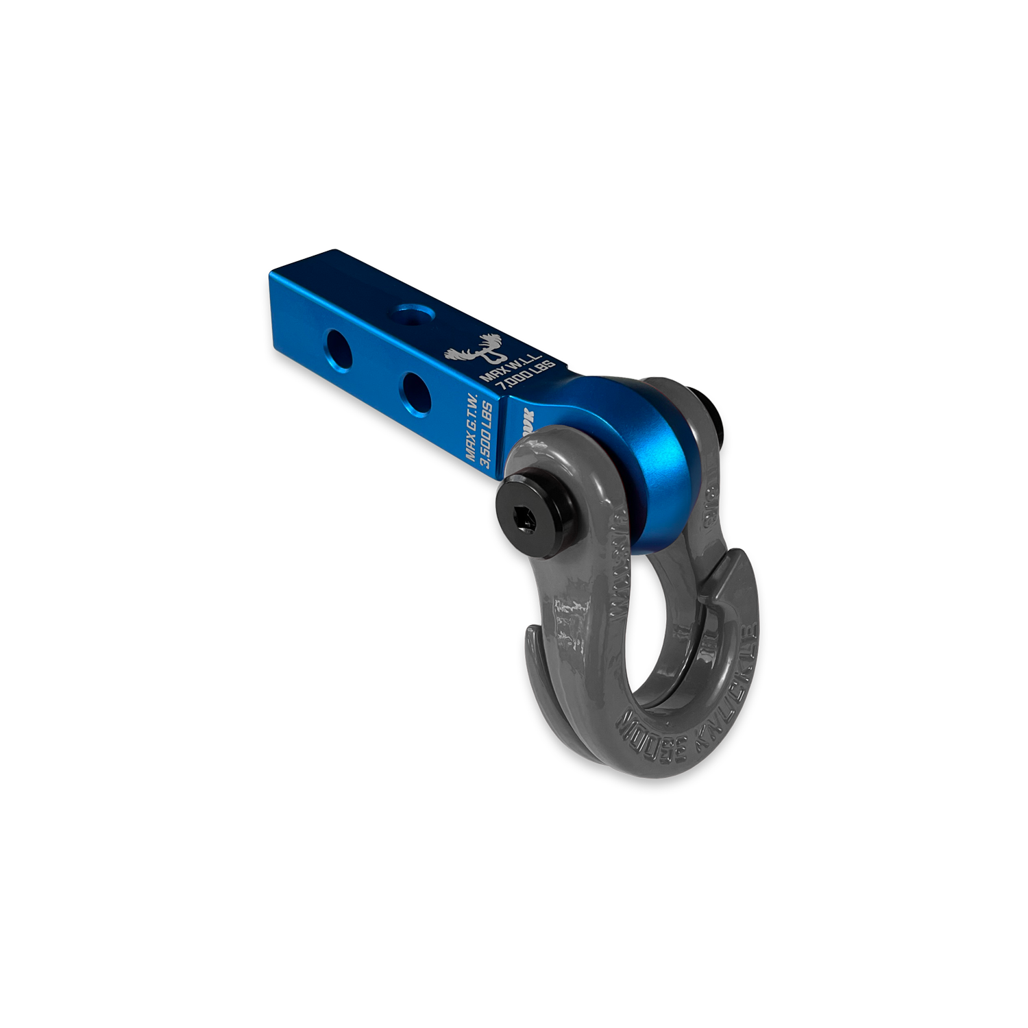 Jowl 5/8 Split Shackle & 1.25 Receiver (Blue Pill and Gun Gray)