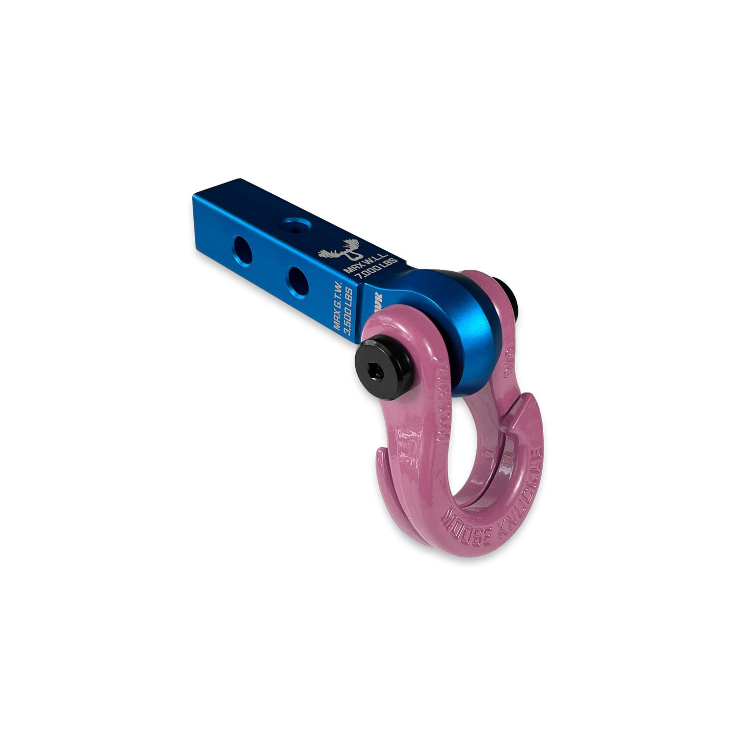 Jowl 5/8 Split Shackle & 1.25 Receiver (Blue Pill and Pretty Pink)
