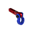 Jowl 5/8 Split Shackle & 1.25 Receiver (Red Rum and Blue Balls) Left