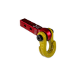 Jowl 5/8 Split Shackle & 1.25 Receiver (Red Rum and Detonator Yellow) Right
