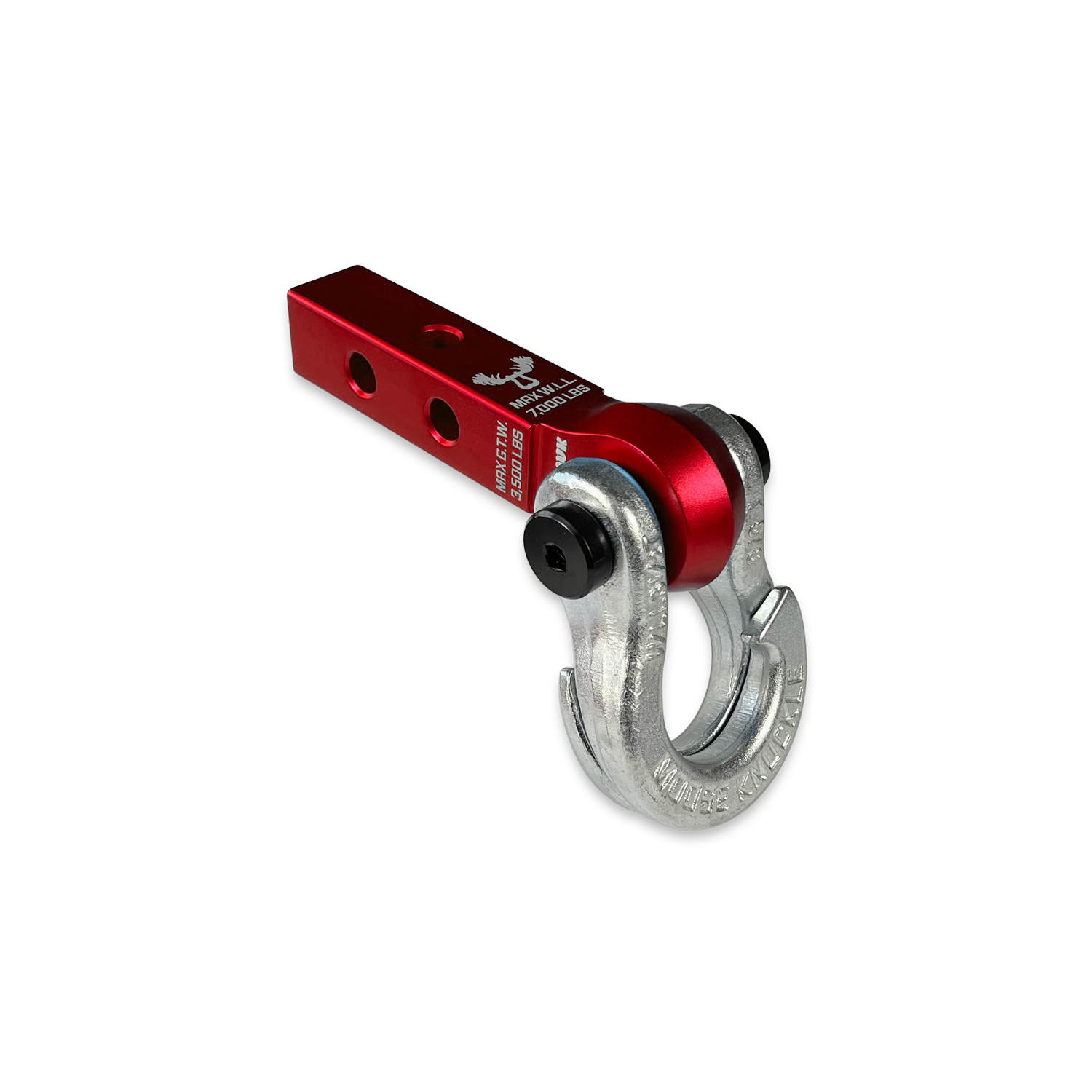 Jowl 5/8 Split Shackle & 1.25 Receiver (Red Rum and Nice Gal) Left