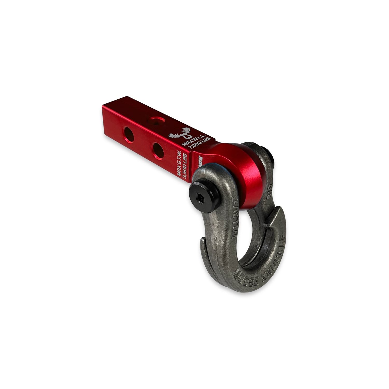Jowl 5/8 Split Shackle & 1.25 Receiver (Red Rum and Raw Dog) Left