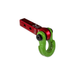 Jowl 5/8 Split Shackle & 1.25 Receiver (Red Rum and Sublime Green) Left