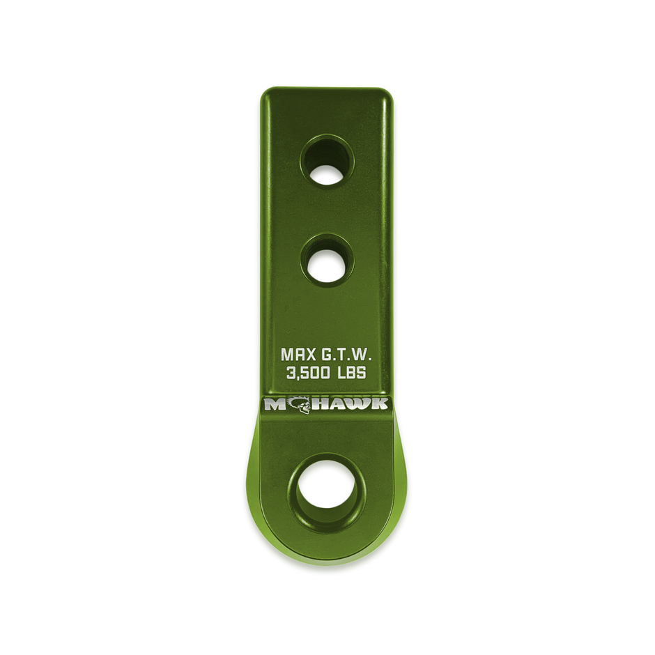 Bean Green Moose Knuckle Offroad Heavy Duty Off-Road Mohawk 2.0 Bow Shackle Receiver for Soft Shackles, 3/4