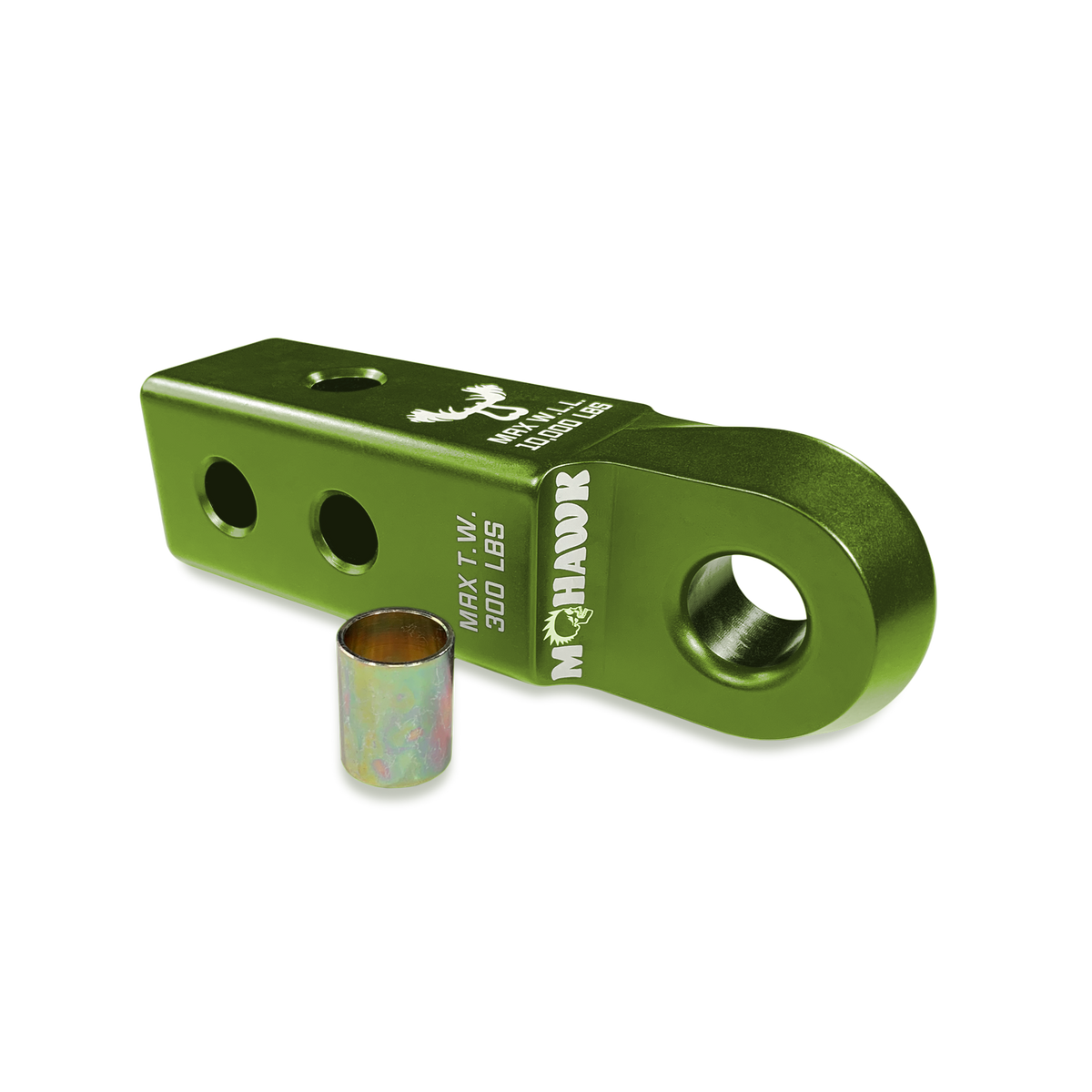 Bean Green Moose Knuckle Offroad Mohawk 2.0 Bow Strongest Shackle Receiver for Soft Shackles, 3/4
