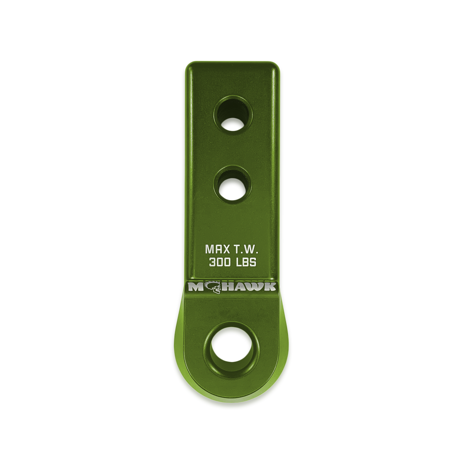 Bean Green Moose Knuckle Offroad Mohawk 2.0 D Ring Shackle Receiver for Soft Shackles, 3/4
