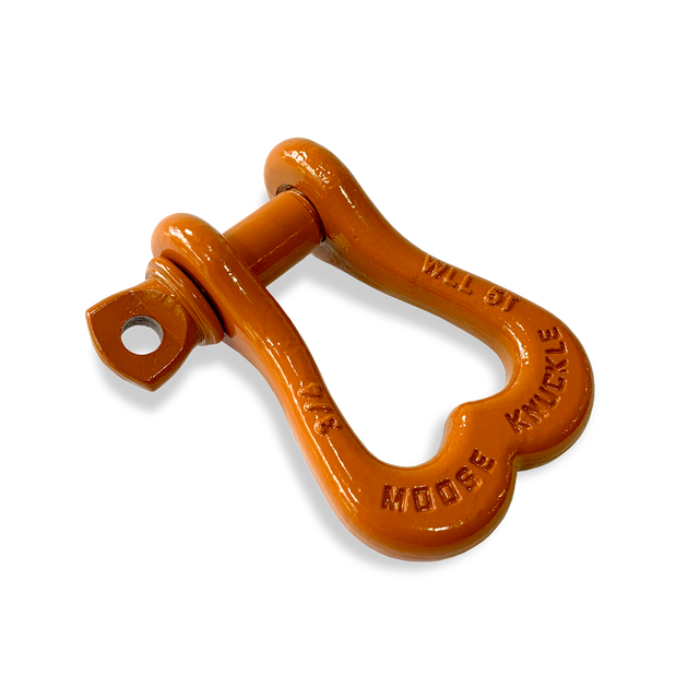 Moose Knuckle XL Obscene Orange Bow D-Ring 3/4" Shackle for Off-Road Closed Loop 4x4 and SxS Vehicle Recovery