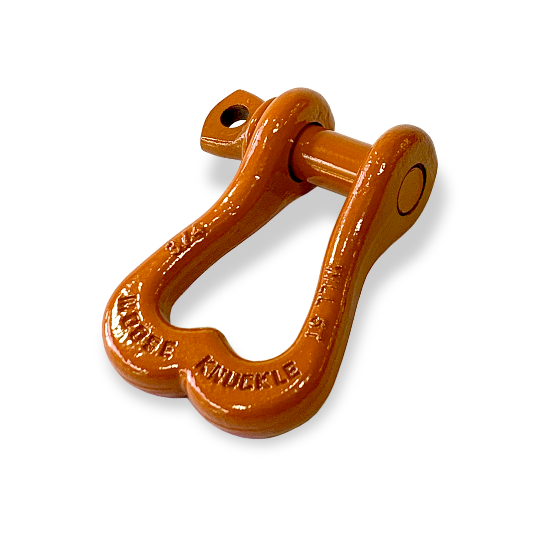 Moose Knuckle XL Obscene Orange Powder Coated Colored Shackle for Tow Straps, Off Roading and Truck Nuts Vehicle Recovery