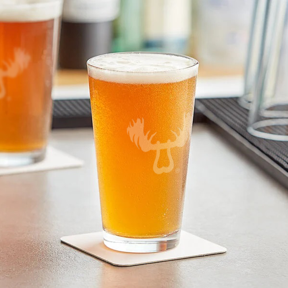 Moose Knuckle Offroad pint glasses